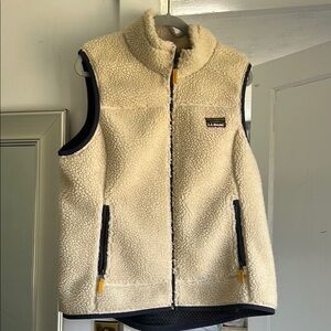 L.L. Bean XL Cream Fleece Vest